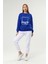 Saks Mavi Baskılı Şardonlu Sweatshirt 1