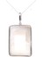 BIRINCI1926 925 Ayar Gümüş Mother Of Pearl Beyaz Sedef Dikdörtgen Bayan Kolye 3