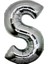 Gümüş Folyo Balon 40" Inç 100 cm S Harfi 1