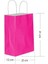 5 Li Büyük Boy 25X31 cm Büküm Saplı Kağıt / Karton Çanta-Poşet Fuşya 1