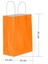 5 Li Büyük Boy 31X41 cm Büküm Saplı Kağıt / Karton Çanta-Poşet Turuncu 1