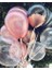 Partiniseç 25 Adet Metalik Toz Pembe (Bakır)-Şeffaf Balon, Helyumla Uçan 1