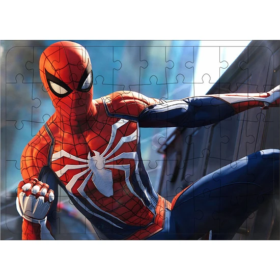 Tablomega Ahşap Mdf Puzzle Yapboz Marvel Spider Man 50 Parça 35*50 cm