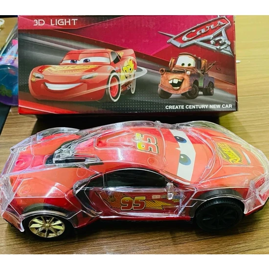 Can Ali Toys Cars 3 Şimşek Mcqueen Oyuncak Araba Sesli Işıklı Hareketli Pilli Oyuncak Şimşek Araba