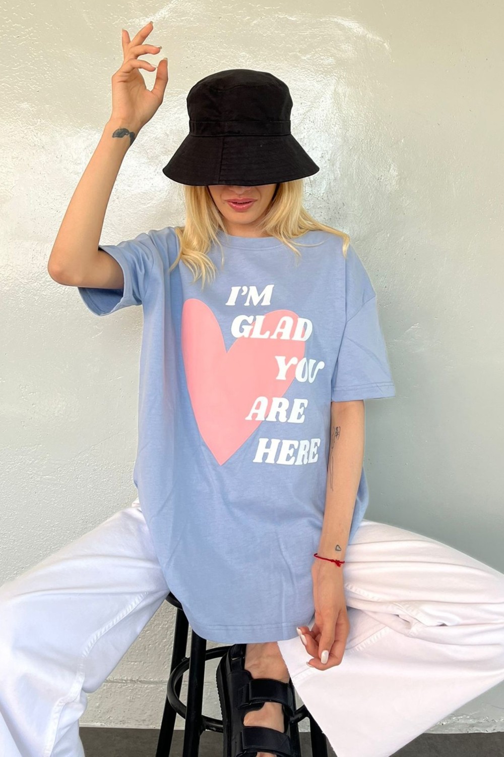 Madmext Mad Girls Turuncu Baskılı Tişört Mg1202