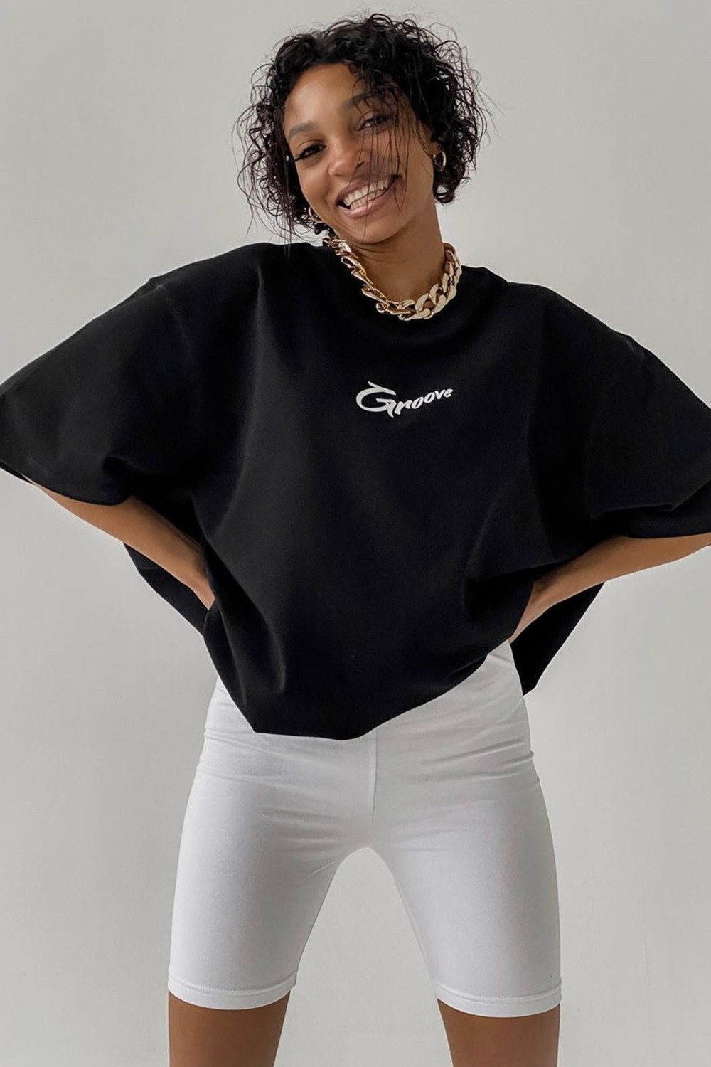 Madmext Füme Baskılı Oversize Tişört Mg1491