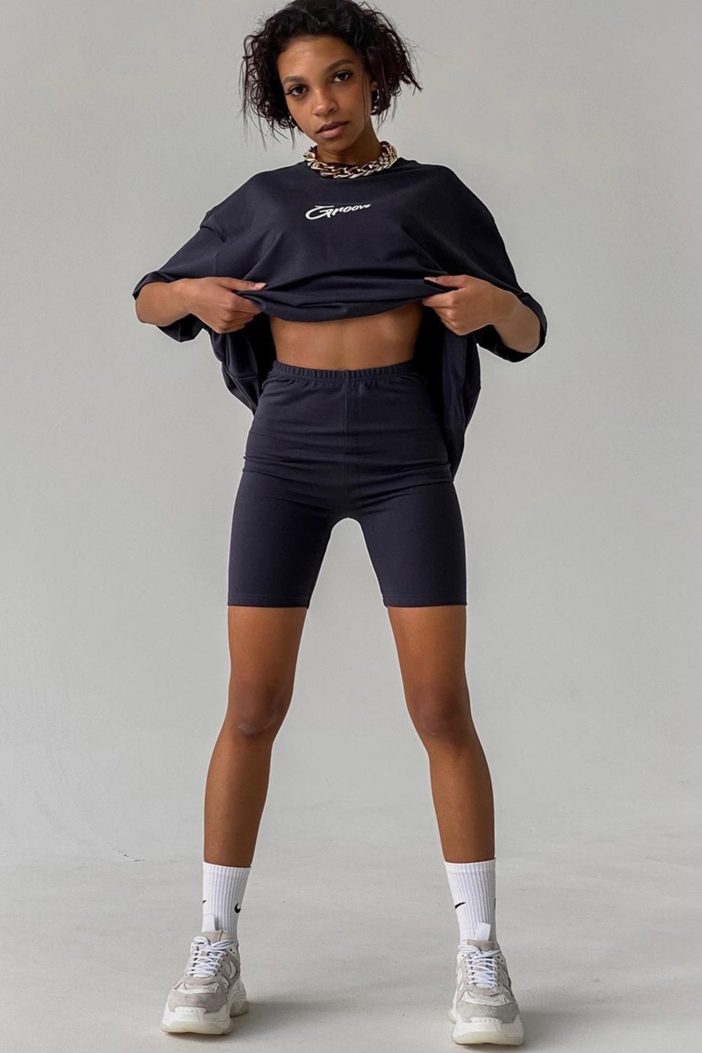 Madmext Füme Baskılı Oversize Tişört Mg1491 görsel 8
