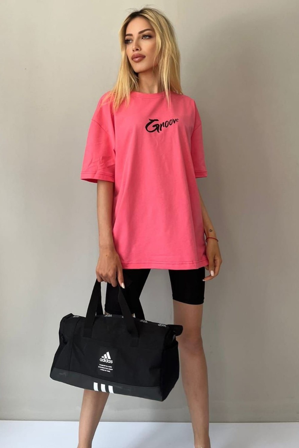 Madmext Füme Baskılı Oversize Tişört Mg1491