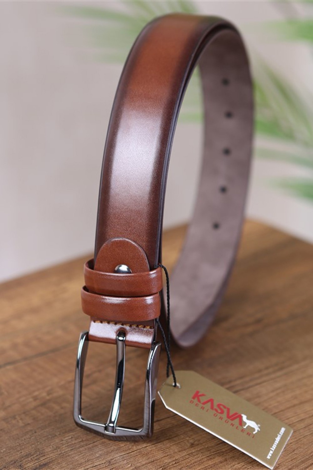 Kasva Deri Kasva 3.5 cm Beyaz Düz Suni Kemer Erkekler İçin Modern Stil ve Yüksek Kalite