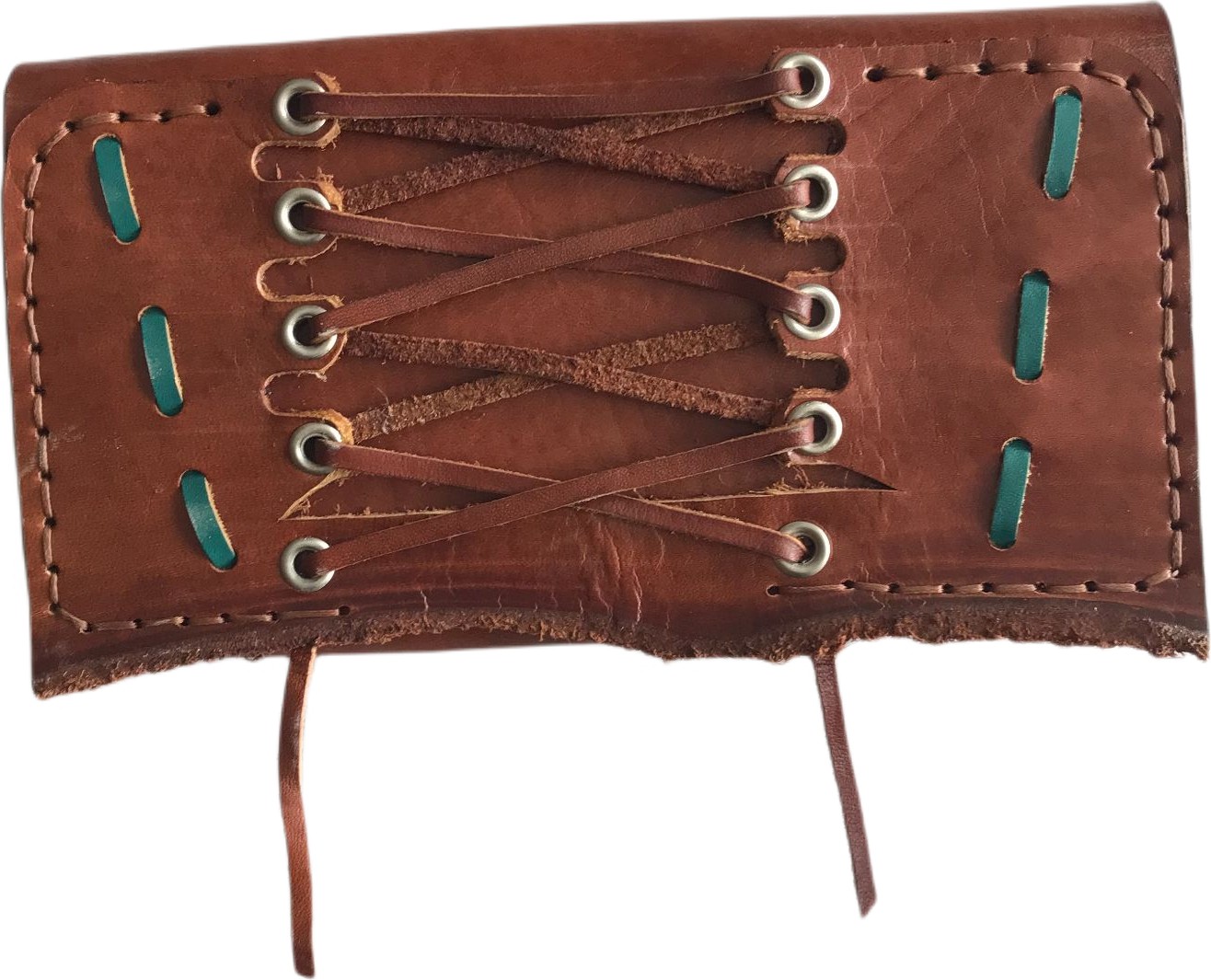 LN Leather El Yapımı Antik Kahverengi Vaketa Deri Uzun Kadın Cüzdanı görsel 4