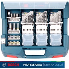 Bosch Gsb 18V-21 Akülü Darbeli Vidalama 2AH ve 63 Parça Aksesuar Seti