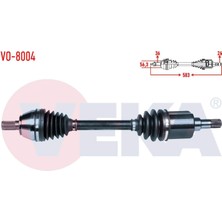 Komple Aks Sol Ön Volvo S40 Iı (Ms) 1.6 D M-T Uzunluk 583 2004-2012