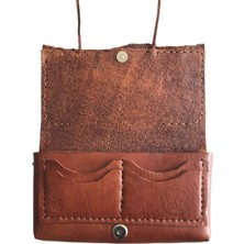 LN Leather El Yapımı  Antik Kahverengi Vaketa Deri Uzun Kadın Cüzdanı