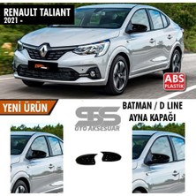 STS Oto Aksesuar Renault Taliant Batman Yarasa Ayna Kapağı Piano Black Abs Plastik