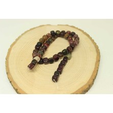 Yaşam Tohumu Akik Taşı Küp Şekilli 7-8mm Aralığı Dizi (24240)