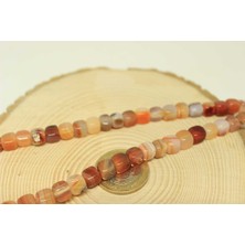 Yaşam Tohumu Akik Taşı Küp Şekilli 7-8mm Aralığı/5 Adet (24245-1)