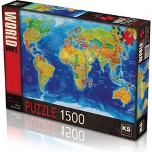 Ks Puzzle 1500 Parça World Political Map Dünya Siyasi Harita