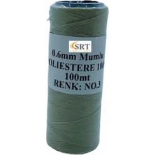 SRTfootcare Sim Mumlu Iplik 0,6 mm 100MT (Leathercraft, Deri Hobi)