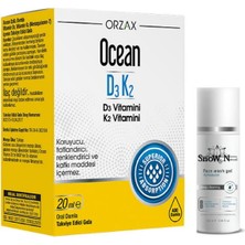 Orzax D3k2 Damla 20 Ml + Yüz Temizleme Jeli 100ml Hediyeli
