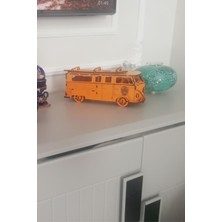 Hellove Ahşap Maket Vosvos Minibüs Dekoratif Süs Nostaljik Obje Biblo Woswos