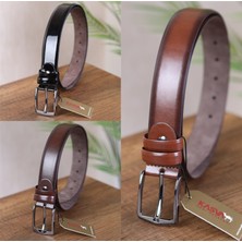 Kasva Deri 3 Adet 3.5 cm Suni Klasik Kemer