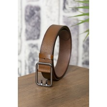 Kasva Deri 4 cm Fındık Orijinal Deri Kemer