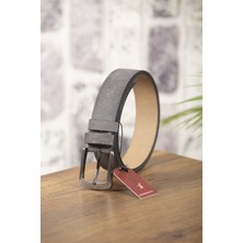 Kasva Deri 4 cm Füme Nubuk Orijinal Deri Kemer