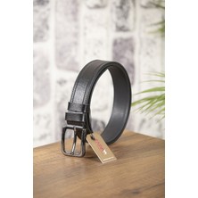 Kasva Deri 4 cm Siyah Orijinal Manda Derisi Kemer