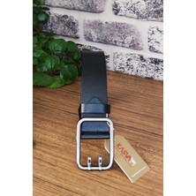 Kasva Deri 4 cm Siyah Orijinal Deri Kemer