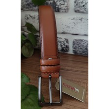 Kasva Deri 3.5 cm Klasik Taba Alt Nubuk Orijinal Vidala Deri