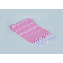 Kayan Tekstil Sultan Peştemal (Pembe) 90*175 cm Banyo Plaj Havlusu %100 Pamuk