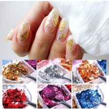 Aba Nails Tırnak Süsleme Kırık Folyo Parçaları 6'lı Set Nail Art