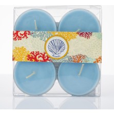 Missi Marin 4'lü Mavi Maxi Tealıght Mum Seti