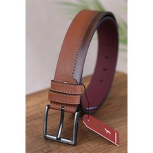 Kasva Deri 4.5 cm Fındık Kot Suni Spor Kemer