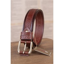 Kasva Deri 4 cm Fındık Deri Spor Kemer