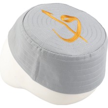 Berat Takke - Namaz Takkesi - Elif Vav Model Takke - Beyaz Renk - 12 Adet