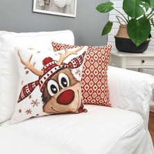 Körfez Kırlent Yılbaşı Temalı Kırlent Kılıfı 2'li Kombin Set