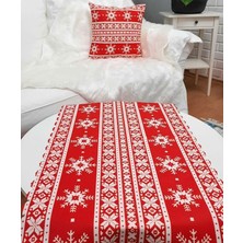 Körfez Kırlent Yılbaşı Temalı Kırlent Kılıfı ve Runner 1+1 Kombin Set