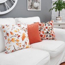 Körfez Kırlent Sonbahar Temalı Kırlent Kılıfı 3'lü Kombin Set