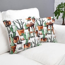 Körfez Kırlent Sonbahar Temalı Kırlent Kılıfı 2li Kombin Set