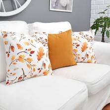 Körfez Kırlent Sonbahar Temalı Kırlent Kılıfı 3'lü Kombin Set