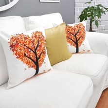 Körfez Kırlent Sonbahar Temalı Kırlent Kılıfı 3'lü Kombin Set