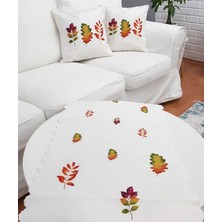 Körfez Kırlent Sonbahar Temalı Kırlent Kılıfı ve Runner 3 Lü Kombin Set