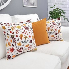 Körfez Kırlent Sonbahar Temalı Kırlent Kılıfı 3'lü Kombin Set