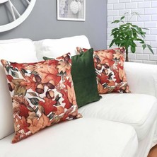 Körfez Kırlent Sonbahar Temalı Kırlent Kılıfı 3'lü Kombin Set