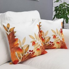 Körfez Kırlent Sonbahar Temalı Kırlent Kılıfı 2li Kombin Set