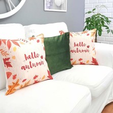 Körfez Kırlent Sonbahar Temalı Kırlent Kılıfı 3'lü Kombin Set