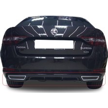 Buum Garaj Skoda Super B Egzoz Görünümlü Difüzör Piano Black (Plastik)