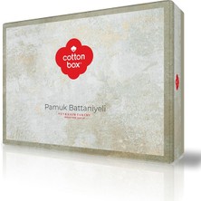 Cotton Box Çift Kişilik Battaniyeli Nevresim Takımı Hardy Gri