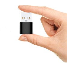 Yediseven USB To Type-C Dişi Çevirici Dönüştürücü Adaptör Siyah